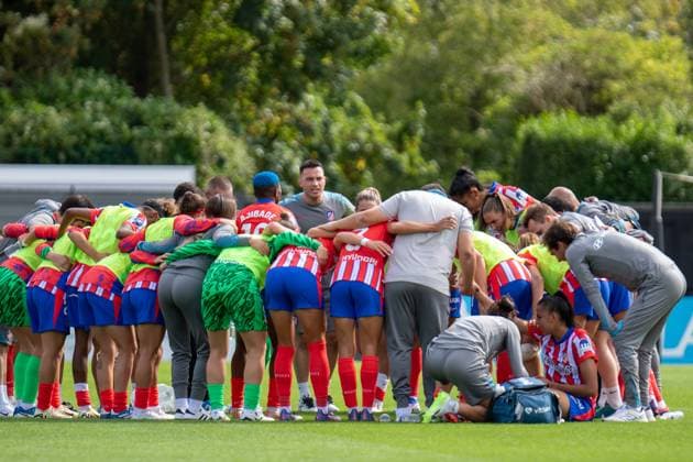Atletico de Madrid Femenino and Rosenborg Kvinner - UEFA Women™s Champions League Qualifying LONDON, ENGLAND - SEPTEMBER 4: Atletico de Madrid Femenino during the UEFA Women™s Champions League Qualifying match between Atletico de Madrid Femenino and Rosenborg Kvinner at Borehamwood on September 4, 2024 in London, England Copyright: xNinaxFarooqix