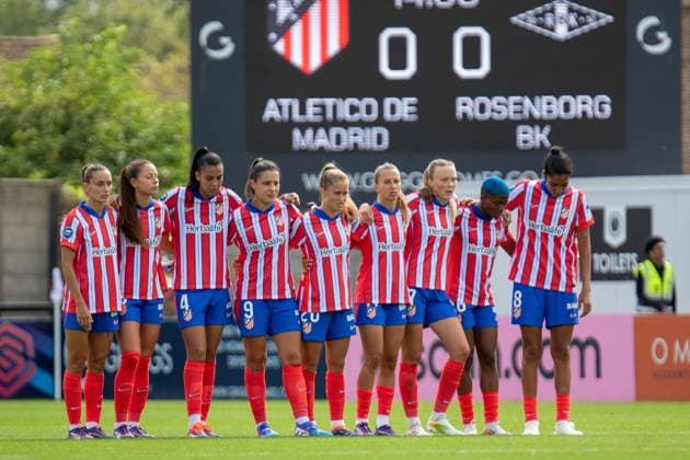 Atletico de Madrid Femenino and Rosenborg Kvinner - UEFA Women™s Champions League Qualifying LONDON, ENGLAND - SEPTEMBER 4: Atletico de Madrid Femenino during the UEFA Women™s Champions League Qualifying match between Atletico de Madrid Femenino and Rosenborg Kvinner at Borehamwood on September 4, 2024 in London, England Copyright: xNinaxFarooqix
