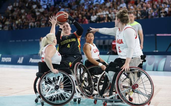 Paris , Paralympics , Wheelchair basketball quarter-final Germany vs Canada , center Mareike Miller GER