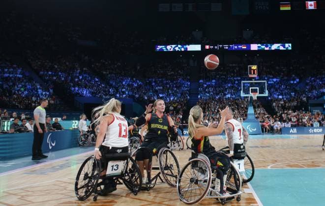 Paris , Paralympics , Wheelchair basketball quarter-final Germany vs Canada , center Mareike Miller GER