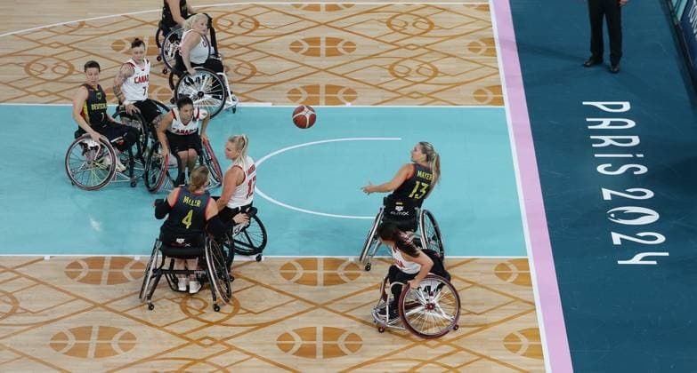 Paris , Paralympics , Wheelchair basketball quarter-final Germany vs. Canada , Feature symbol image
