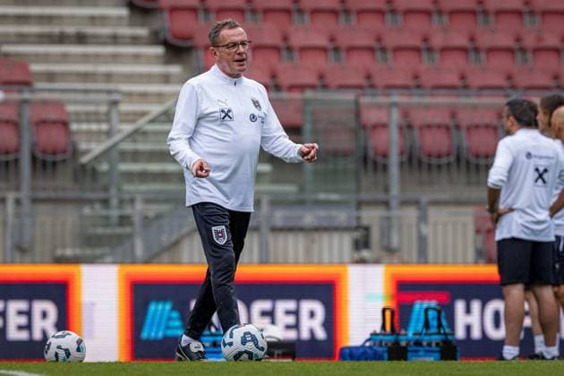 SOCCER - NL, SLO vs AUT, preview KLAGENFURT,AUSTRIA,05.SEP.24 - SOCCER - UEFA Nations League, OEFB international match, Länderspiel, Nationalmannschaft Slovenia vs Austria, preview, training. Image shows head coach Ralf Rangnick (AUT).  GEPAxpictures xMatthiasxTrinkl