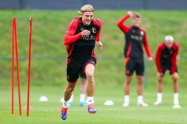 Belgian National Football Team Media Activities 05 09 2024 TUBIZE, BELGIUM - SEPTEMBER 05 : Bornauw Sebastiaan defender of Belgium during a training session prior to the UEFA Nations League games against Israel and France on September 5, 2024 in Tubize, Belgium, 05 09 2024 Tubize Belgium  Copyright: xTomasxSiskx