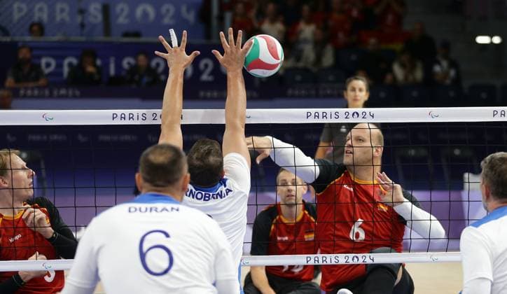 Paris , Paralympics , Sitting volleyball , Germany vs Bosnia and Herzegovina , Dominik Albrecht GER