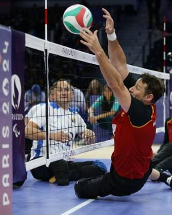 Paris , Paralympics , Sitting volleyball , Germany vs Bosnia and Herzegovina , Heiko Wiesenthal GER