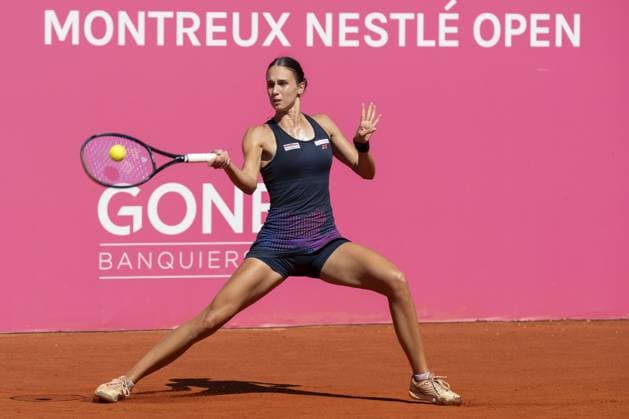 Sport Bilder des Tages Montreux Switzerland, 09 06 2024: Anca Todoni (ROM) vs Victoria Jimenez Kasintseva (AND) during WTA, Tennis Damen 125 Montreux Nestle Open 2024 round of 16 fifth day at Montreux Tennis Club. during WTA 125 Montreux Nestle Open, International Tennis match in Montreux, Switzerland, September 06 2024  Copyright: xPatrickxDancel IPAxSportx xipa-ax xx IPA_49400469 IPA_Agency_IPA49400469