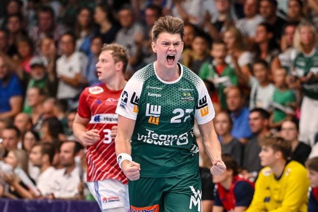Goeppingen, Germany, 06 09 24 Oskar Sunnefeldt FRISCH AUF Göppingen gestures during the Daikin Handball Bundesliga match between FRISCH AUF Goeppingen vs Handball Sport Verein Hamburg at EWS Arena on 06 September 2024 in Goeppingen, Germany Photo by Harry Langer DeFodi Images Goeppingen, Germany, 06 09 24 Oskar Sunnefeldt FRISCH AUF Goeppingen gestures during the Daikin Handball Bundesliga match between FRISCH AUF Goeppingen vs Handball Sport Verein Hamburg at EWS Arena on September 6, 2024 in Goeppingen, Germany Photo by Harry Langer DeFodi Images Photo by Harry Langer DeFodi Images Defodi 541 FAGHSV240906 007 Defodi-541
