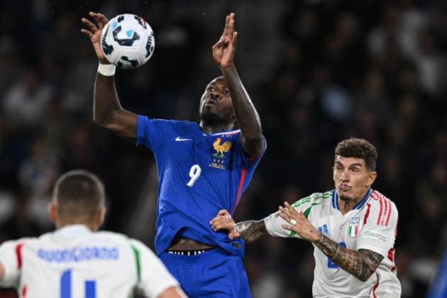 Db Parigi (Francia) 06 09 2024 - Nations League Francia-Italia foto Daniele Buffa Image nella foto: Marcus Thuram-Giovanni Di Lorenzo 