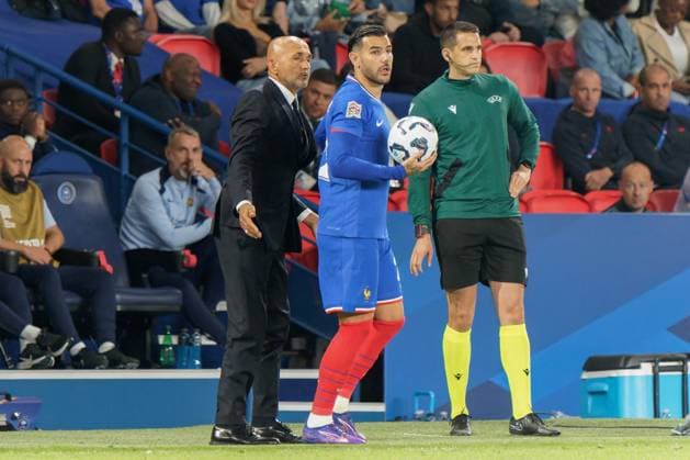 - UEFA Nations League - France vs Italy Theo Hernandez of France and Luciano Spalletti head coach of Italy during France vs Italy, Football UEFA Nations Leage match in Paris, France, September 06 2024 Paris France  Copyright: xIPAxSport ABACAx