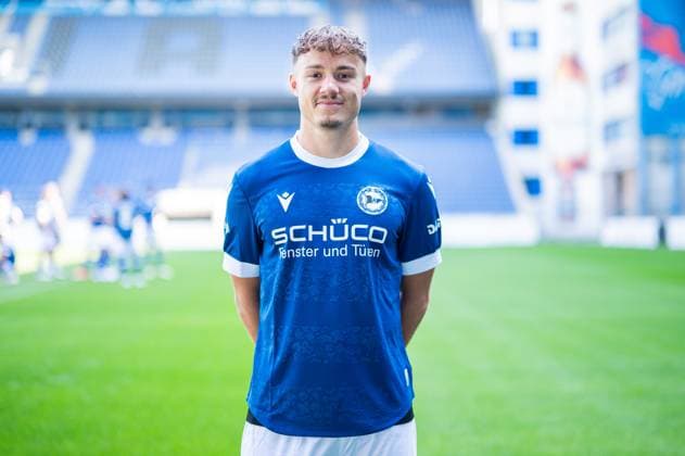 Felix Hagmann DSC Arminia Bielefeld 3 Liga, portrait date 2024 2025 Bielefeld North Rhine-Westphalia Germany Schüco Arena