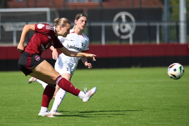 07 09 2024 Soccer Season 2024 2025 DFB Pokal Women 1 FC Nürnberg FCN Clubfrauen SC Freiburg Sportfoto Zink xdcxdex Amelie Thöle Thoele 12, 1 FC Nürnberg FCN , Eileen Michelle Campbell 10 , SC Freiburg