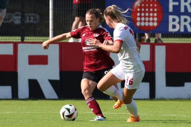 07 09 2024 Soccer Season 2024 2025 DFB Pokal Women 1 FC Nürnberg FCN Clubfrauen SC Freiburg Sportfoto Zink xdcxdex Nastassja Lein 24, 1 FC Nürnberg FCN , Greta Stegemann 16 , SC Freiburg