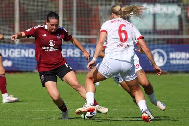 07 09 2024 Soccer Season 2024 2025 DFB Pokal Women 1 FC Nürnberg FCN Clubfrauen SC Freiburg Sportfoto Zink xdcxdex Jonna Brengel 17, 1 FC Nürnberg FCN , Annie Lee Karich 6, SC Freiburg