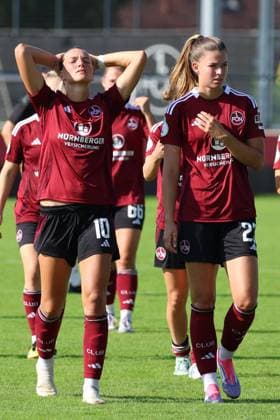 07 09 2024 Soccer Season 2024 2025 DFB Pokal Women 1 FC Nürnberg FCN Club Clubfrauen SC Freiburg Sportfoto Zink xdcxdex Medina Desic 10, 1 FC Nürnberg FCN , Nele Bauereisen 23, 1 FC Nürnberg FCN