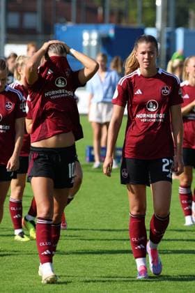 07 09 2024 Soccer Season 2024 2025 DFB Pokal Women 1 FC Nürnberg FCN Club Clubfrauen SC Freiburg Sportfoto Zink xdcxdex Medina Desic 10, 1 FC Nürnberg FCN , Nele Bauereisen 23, 1 FC Nürnberg FCN