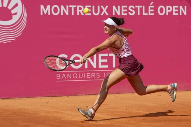 Montreux: Montreux Switzerland, 09 07 2024: Darja Semenistaja (LAT) vs Irina-Camelia Begu (ROM) during WTA, Tennis Damen 125 Montreux Nestle Open 2024 semi finales seventh day at Montreux Tennis Club. during WTA 125 Montreux Nestle Open, International Tennis match in Montreux, Switzerland, September 07 2024 - Internazionali di Tennis - WTA 125 Montreux Nestle Open  - ZUMAp169 20240907_zsa_p169_276 Copyright: xPatrickxDancel IPAxSportx