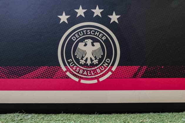 UEFA Nations League Germany Hungary on 07 09 2024 at the Merkur Spiel Arena in Düsseldorf DFB Logo MH