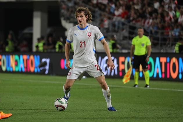 Alex Kral of Czech Republic during the UEFA Nations League match between Georgia and Czech Republic at the Mikheil Meskhi Stadium on September 7, 2024 in Tbilisi, Georgia. Tbilisi Mikheil Meskhi Stadium, Ilia Chavchavadze Avenue, Zemo Vake, Vake, Vake District, Tbilisi, 1062, Georgia Georgia Copyright: xArturxStabulnieksx 684449