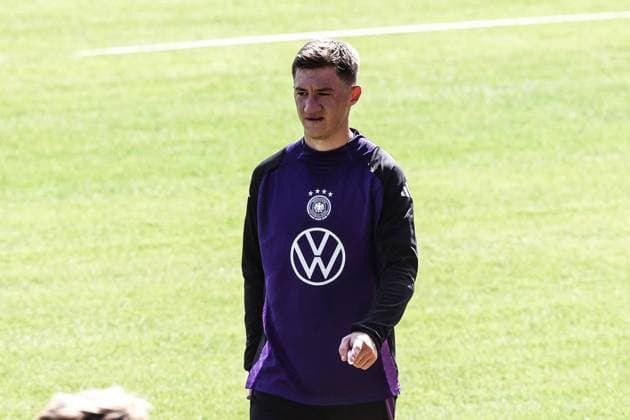 Sport, Football, UEFA Nations League Season 2024 2025 Public training of the German national team 08 09 2024, Paul Janes Stadium Düsseldorf Angelo Stiller Germany, 19 Düsseldorf Paul Janes Stadium North Rhine-Westphalia Germany