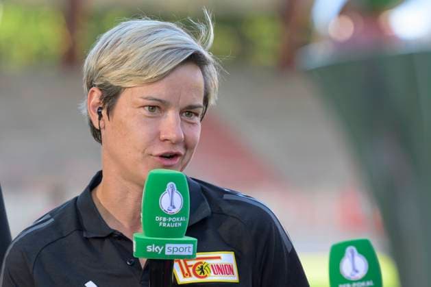 GER, Berlin, Football, 1 FC Union Berlin vs Rasenballsport Leipzig DFB Pokal, 2 Matchday, Women, Bundesliga, DFB, Season 2024 2025, Alte Foersterei, Ailien Poese Union Berlin Coach , DFB DFL REGULATIONS PROHIBIT ANY USE OF PHOTOGRAPHS AS IMAGE SEQUENCES AND OR QUASI VIDEO, 08 09 2024, Copyright: HMBxMedia UwexKoch