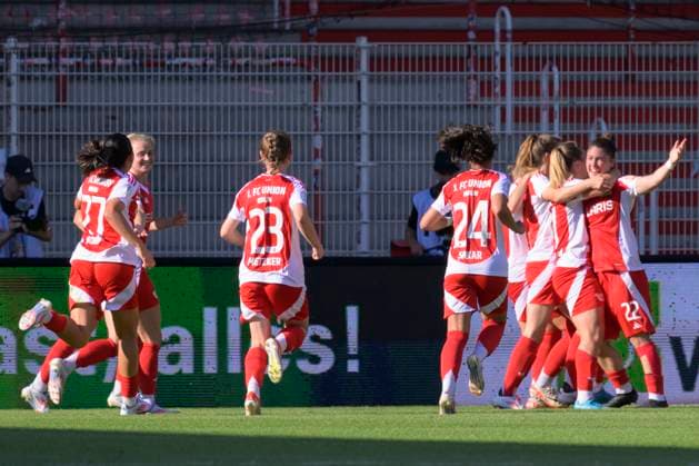 GER, Berlin, Football, 1 FC Union Berlin vs Rasenballsport Leipzig DFB Pokal, 2 Matchday, Women, Bundesliga, DFB, Season 2024 2025, Alte Foersterei, Goal to 1 0 by Dina Orschmann Union Berlin 11 , Goal, Goal, Cheering, Goal celebration, Joy, Enthusiasm, celebrates, DFB DFL REGULATIONS PROHIBIT ANY USE OF PHOTOGRAPHS AS IMAGE SEQUENCES AND OR QUASI VIDEO, 08 09 2024, Copyright: HMBxMedia UwexKoch