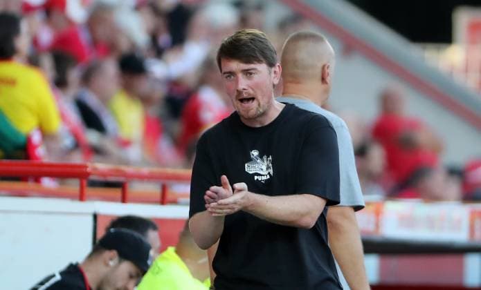 Coach Jonas Stephan Action Upper Body Sport Soccer Football Women DFB Pokal 2 Round Season 2024 2025 08 09 2024 1 FC Union Berlin vs RB Leipzig RBL DFL regulations prohibit any use of photographs as image sequences and or quasi video