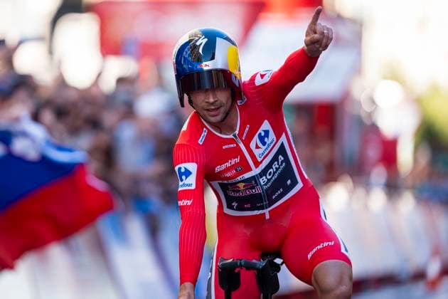 Cycling, Vuelta a Espana, 21st stage and overall winner Primoz Roglic