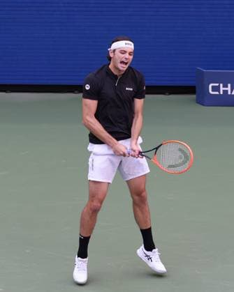 Taylor Fritz reacts angry,anger,disappointed,disappointment,emotion,final,final Copyright: xJuergenxHasenkopfx