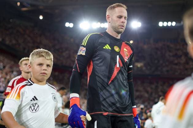 07 09 2024, Düsseldorf, UEFA Nations League, Germany Hungary, Merkur Spielarena, Division A, 2024 2025, Group 3 Peter Gulacsi HUN 1 DFB regulations prohibit any use of photographs as image sequences and or quasi video Nordrhein Westfalen Germany