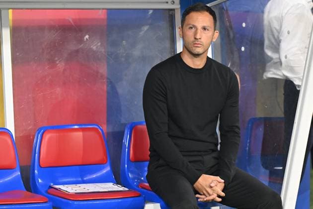 240909 UEFA NATIONS LEAGUE A2 - D2 FRANCE VS BELGIUM Head Coach Domenico Tedesco of Belgium pictured during a soccer game between the national teams of France, called les Bleus and Belgium, called the Red Devils in the Second game in group A2 in the UEFA Nations League , on Monday 9 September 2024 in Lyon , France . photo isosport David Catry LYON FRANCE  Copyright: xx 479925