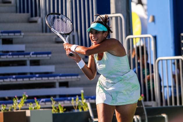 September 9, 2024, Monastir, Tunisia: Monastir, Tunisia. 09 September 2024. Bechri Chiraz of Tunisia plays against Parry Diane of France during the Jasmin Open in Monastir, Tunisia. The women s professional tennis tournament takes place at the Magic Hotel Skanes in Monastir between 9 and 15 September 2024 Monastir Tunisia - ZUMAd99_ 0760791764st Copyright: xHasanxMradx