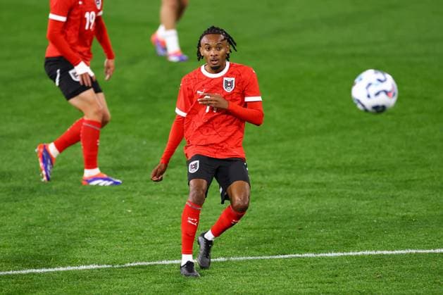 England gegen Österreich U21 09. September 2024, Luton Internationales Freundschaftsspiel Fußball England gegen Österreich U21 Thierno Ballo von Österreich schießt das erste Tor Foto Jacques Feeney Abseits Luton UK  Copyright: xJacquesxFeeneyx xOffsidexOffside