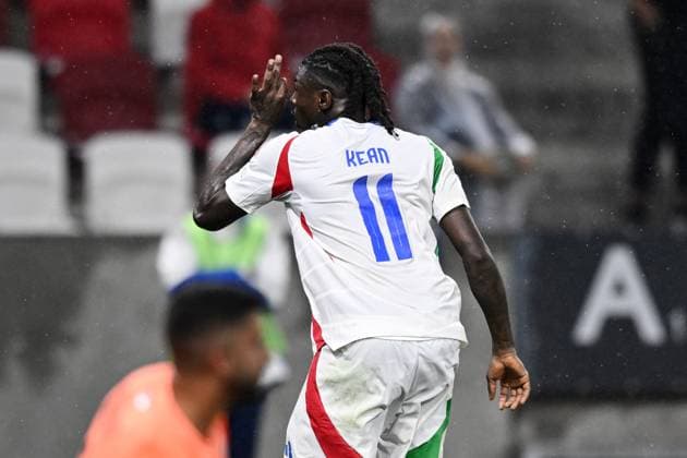 Db Budapest (Ungheria) 09 09 2024 - Nations League Israele-Italia foto Daniele Buffa Image nella foto: esultanza gol Moise Kean 