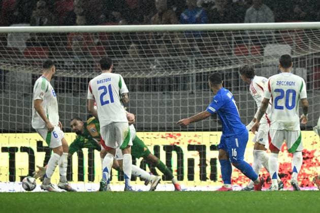 Db Budapest (Ungheria) 09 09 2024 - Nations League Israele-Italia foto Daniele Buffa Image nella foto: gol Mohammad Abu Fani 