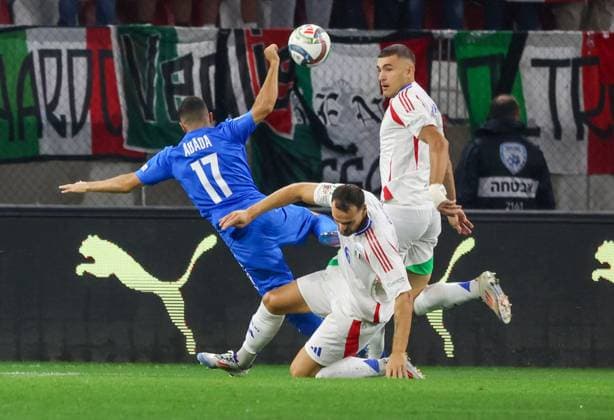 Sport Bilder des Tages September 9, 2024, Budapest, Budapest, Israele: Abata Israele Alessandro Buongiorno(Italy) During the first match of National League 09 09 2024 Football match between Israel vs Italy at the Bozsik Arena stadium in Budapest. Budapest Israele - ZUMAs236 20240909_aap_s236_010 Copyright: xFabioxSassox