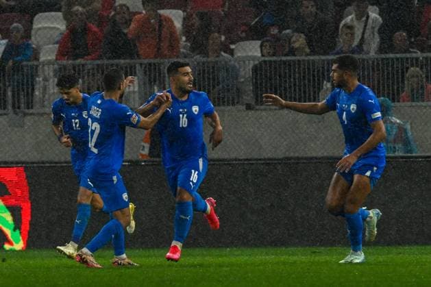 - UEFA Nations League - Israel vs Italy Happiness of Mohammad Abu Fani (Israel) after scores a goal during the UEFA Nations League match between Italy vs. Israele on 9th September 2024 at the Bozsik Arena stadium in Budapest, Hungary Budapest Hungary  Copyright: xIPAxSport ABACAx