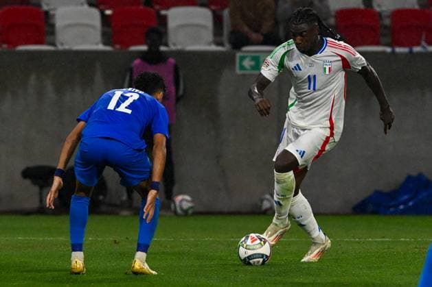 - UEFA Nations League - Israel vs Italy Moise Kean (Italy) in action against Roy Revivo (Israel) during the UEFA Nations League match between Italy vs. Israele on 9th September 2024 at the Bozsik Arena stadium in Budapest, Hungary Budapest Hungary  Copyright: xIPAxSport ABACAx