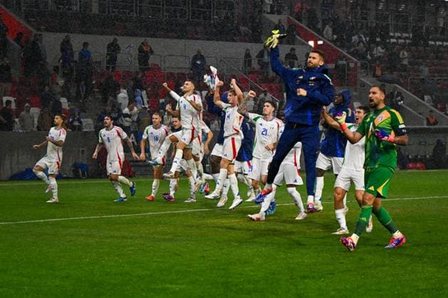 Budapest: Happiness of (Italy team after win the UEFA Nations League match between Italy vs. Israele on 9th September 2024 at the Bozsik Arena stadium in Budapest, Hungary - UEFA Nations League - Israel vs Italy  - ZUMAp169 20240909_zsa_p169_158 Copyright: xVincenzoxOrlando IPAxSportx