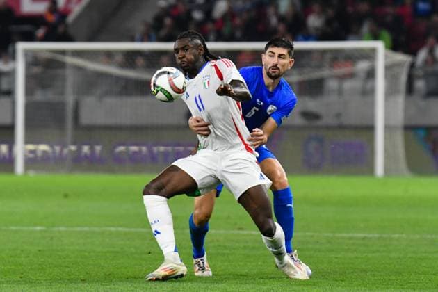 Israel v Italy - UEFA Nations League 2024 25 League A Group A2 Moise Kean and Idan Nachmias are in action during Israel vs Italy: matchday 2 of UEFA Nations League 2024-2025, in Bozsik Arena, Budapest, Hungary, on September 9, 2024. Budapest Hungary  Copyright: xFlaviuxBuboix originalFilename:buboi-notitle240909_npEqw.jpg