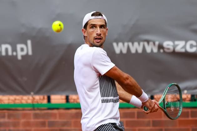 SZCZECIN, 10.09.2024 TURNIEJ TENISA ZIEMNEGO ATP, Tennis Herren CHALLENGER INVEST IN SZCZECIN OPEN 2024 NZ PEDRO CACHIN FOT. KRZYSZTOF CICHOMSKI NEWSPIX.PL --- Newspix.pl POLAND OUT!  240910KCI007