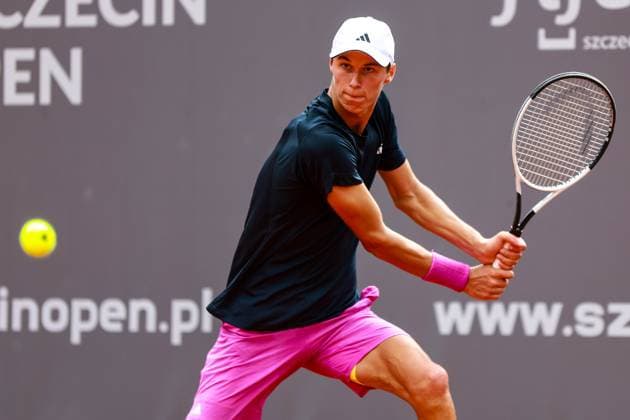 SZCZECIN, 10.09.2024 TURNIEJ TENISA ZIEMNEGO ATP, Tennis Herren CHALLENGER INVEST IN SZCZECIN OPEN 2024 NZ GABRIEL DEBRU KRZYSZTOF CICHOMSKI NEWSPIX.PL --- Newspix.pl POLAND OUT!  240910KCI042