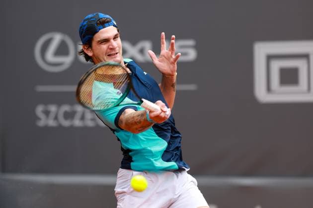 SZCZECIN, 10.09.2024 TURNIEJ TENISA ZIEMNEGO ATP, Tennis Herren CHALLENGER INVEST IN SZCZECIN OPEN 2024 NZ THIAGO SEYBOTH WILD KRZYSZTOF CICHOMSKI NEWSPIX.PL --- Newspix.pl POLAND OUT!  240910KCI054