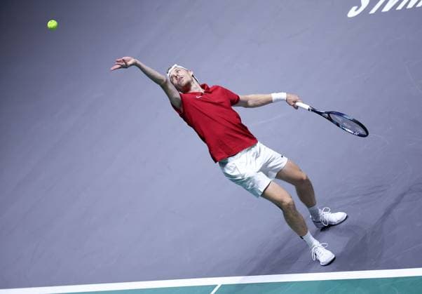 Denis Shapovalov of Canada in action Davis Cup Group Stage Finals 2024, Day One, AO Arena, Manchester, UK - 10 Sep 2024  Copyright: xEllaxLing Shutterstockx 14707252ba