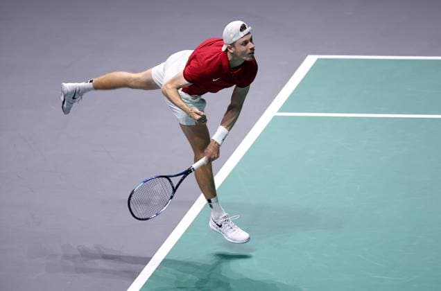 Denis Shapovalov of Canada in action Davis Cup Group Stage Finals 2024, Day One, AO Arena, Manchester, UK - 10 Sep 2024  Copyright: xEllaxLing Shutterstockx 14707252ar