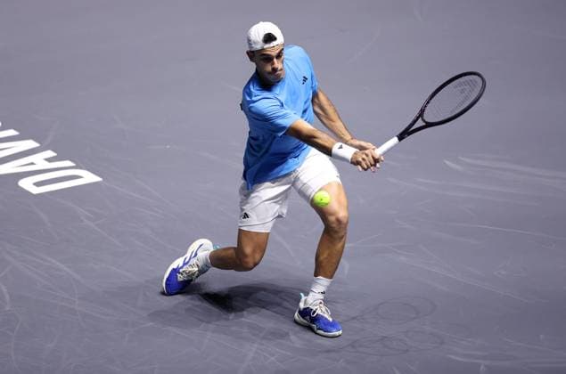Francisco Cerundolo of Argentina in action Davis Cup Group Stage Finals 2024, Day One, AO Arena, Manchester, UK - 10 Sep 2024  Copyright: xEllaxLing Shutterstockx 14707252at