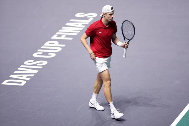 Denis Shapovalov of Canada celebrates Davis Cup Group Stage Finals 2024, Day One, AO Arena, Manchester, UK - 10 Sep 2024  Copyright: xEllaxLing Shutterstockx 14707252aq