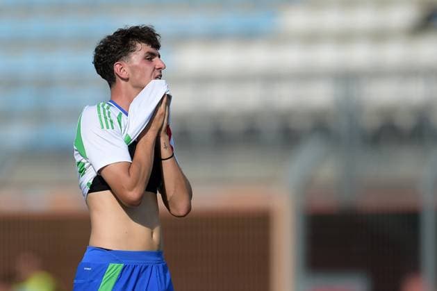 Rieti: Italia s U20 Lorenzo Anghele in action against during the match Elite League Italy U20 - Germany U20 at the Manlio Scopigno stadium in Rieti, Italy on september 10, 2024 - Altro - Elite League Under 20 - Italy vs Germany  - ZUMAp169 20240910_zsa_p169_028 Copyright: xGianlucaxVannicelli IPAxSportx