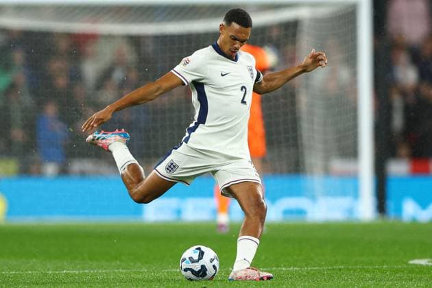 Trent Alexander-Arnold of England in action England v Finland, UEFA Nations League, League B, Group 2, Football, Wembley Stadium, London, UK, 10 Sep 2024 EDITORIAL USE ONLY No use with unauthorised audio, video, data, fixture lists, club league logos or live services. Online in-match use limited to 120 images, no video emulation. No use in betting, games or single club league player publications.  Copyright: xKieranxMcManus Shutterstockx 14706825az