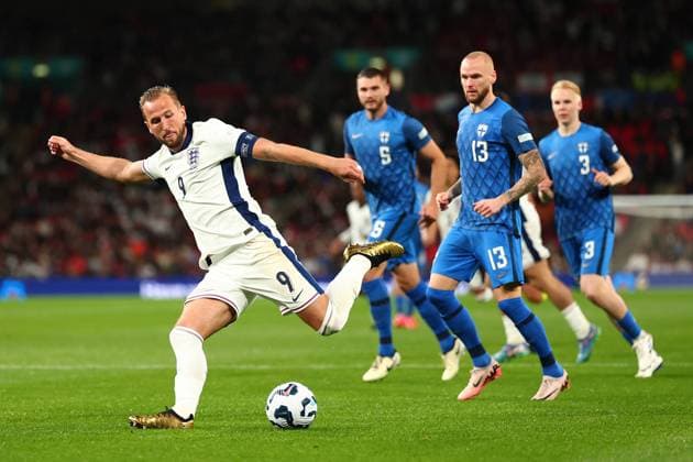 Sport Bilder des Tages 10th September 2024; Wembley Stadium, London, England; Nations League, League B, Group 2 International Football, England versus Finland; Harry Kane of England  ActionPlus12691314 ShaunxBrooks