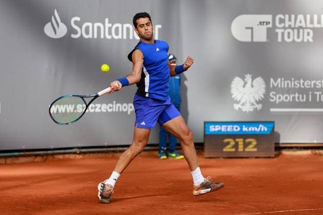 SZCZECIN, 11.09.2024 TURNIEJ TENISA ZIEMNEGO ATP, Tennis Herren CHALLENGER INVEST IN SZCZECIN OPEN 2024 NZ JAUME MUNAR FOT. KRZYSZTOF CICHOMSKI NEWSPIX.PL --- Newspix.pl  240911KCI020
